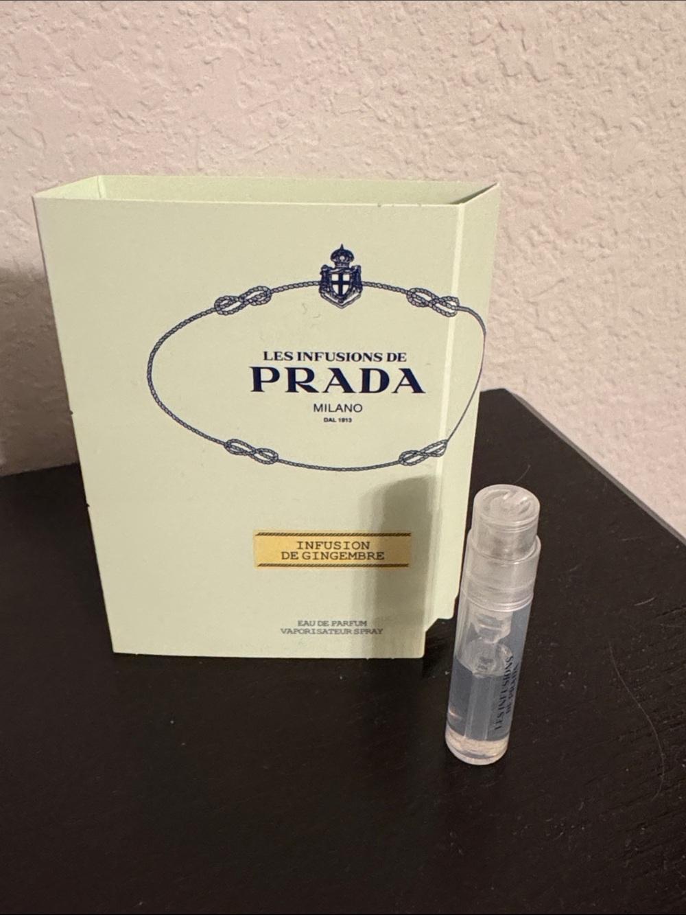 Prada Les Infusions Sample with Pale Mint Card